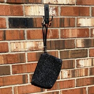 Small sparkle wristlet